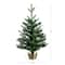 2ft. Pre-Lit Artificial Classic Christmas Tree with 35 Warm White LED Lights in Gold Decorative Planter